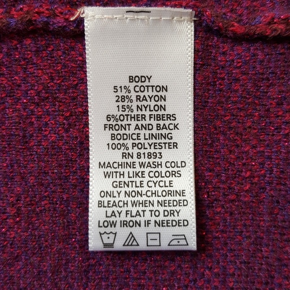 NWOT Isaac Mizrahi Deep Burgundy Sweater Dress L - Picture 8 of 8